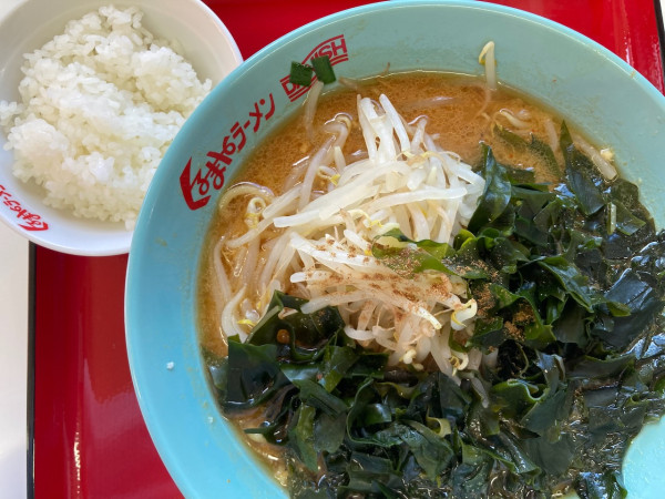 「味噌わかめラーメン」@くるまやラーメン 日立店の写真