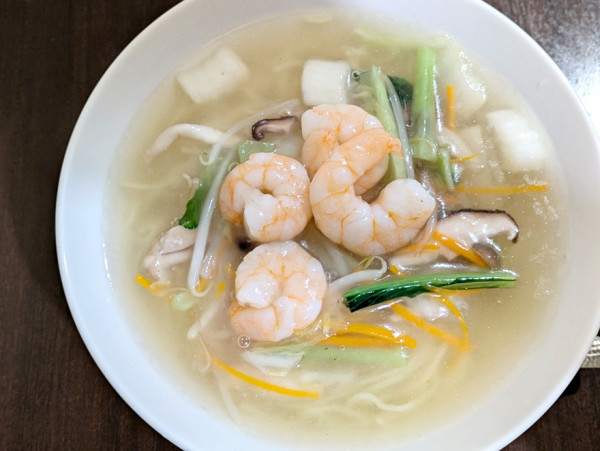 「海老と野菜のあんかけつゆそば」@広東名菜 麼麼咋咋の写真