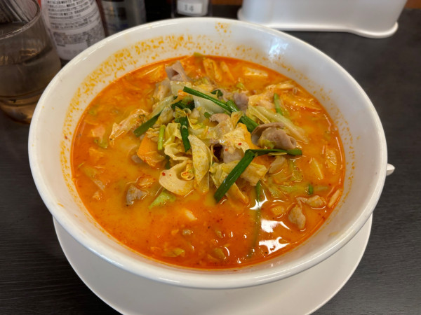 「モツ野菜ラーメン」@日高屋 溝の口西口店の写真