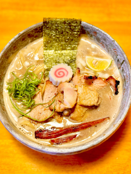 「秋刀魚らーめん1,100円」@豚骨らーめん れんの写真