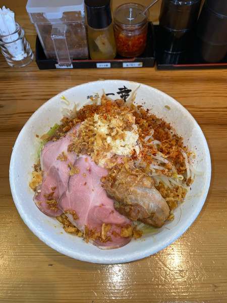 「汁なし鶏Ｇ大盛野菜マシにんにくマシ¥1,290円」@麺屋 一幸の写真