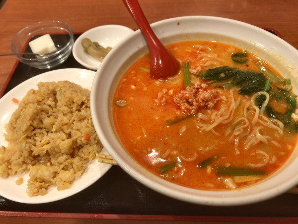 「坦々麺セット」@桂園 本郷三丁目店の写真