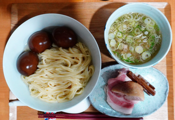 「つけめん（塩）＋味玉＋瓶ビール」@らーめん亭 ひなり竜王の写真