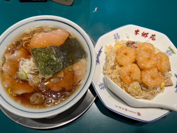 「ミニラーメン＋海老チャーハン」@本郷苑の写真