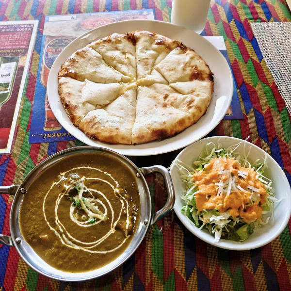 「Ａセット＋チーズナンに変更」@ニューデリの写真