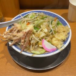 ゲソ揚げタンメン 生姜トリプル