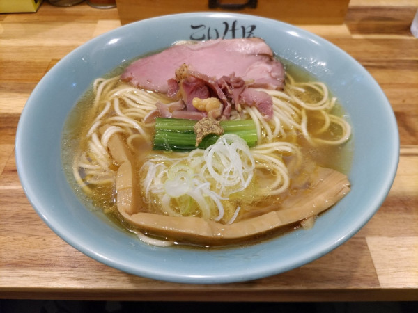 「シャモそば・太麺・大盛」@仙臺自家製麺こいけ屋分店 綠栽の写真