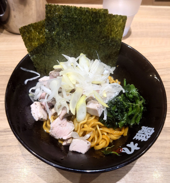 「汁なしHANARESOBA(小、880円)」@ラーメン武蔵家 HANAREの写真