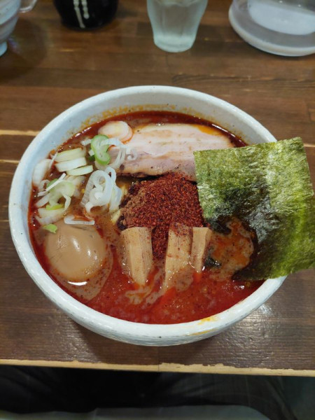 「味玉入り辛辛魚ラーメン＋小ライス」@麺処 井の庄の写真