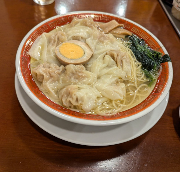 「広州わんたんめん（塩）」@広州市場 西新宿店の写真