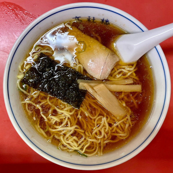 「キリンラガー大瓶２本＋ニラレバ炒め シューマイ→ラーメン」@高社楼の写真
