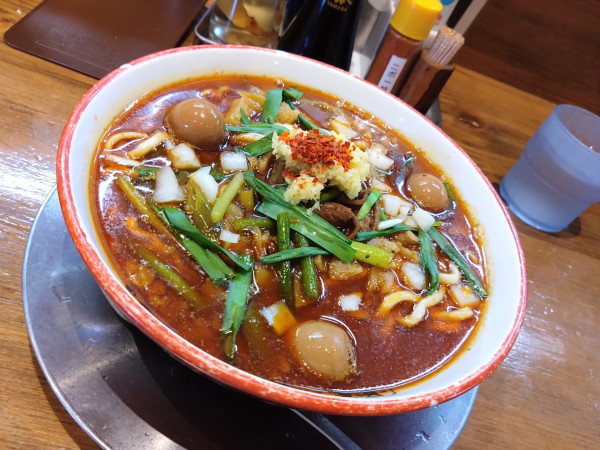 「限定 激辛スタミナ鬼ぼし 1100円」@中華そば ひらこ屋 㐂ぼしの写真