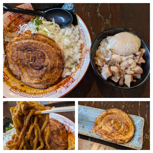 「辛あつ蕎麦➕辛あつ追い飯セット」@麺屋みつば＋クローバーの写真