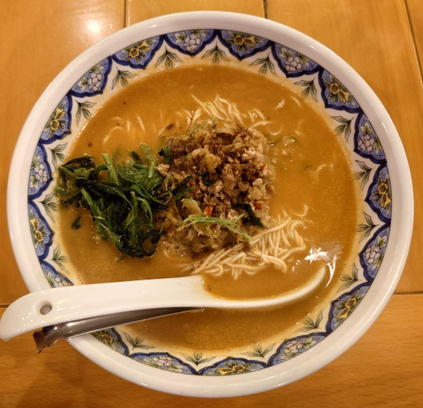 「カレータンタン麺(麺少なめ、1150円)」@中国ラーメン 揚州商人 立川店の写真