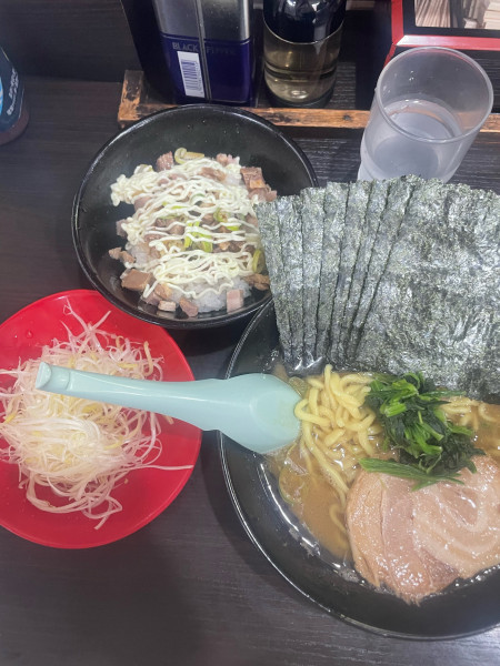 「ネギラーメンのりマヨチャ丼」@らーめん家 せんだい 鶴ヶ峰本店の写真