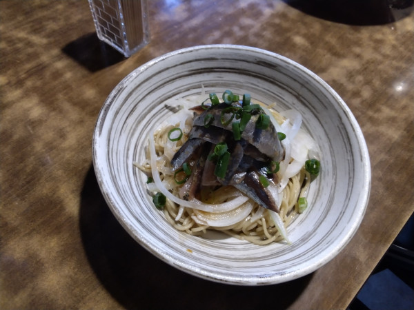 「いわしそば　500円」@寿製麺よしかわ 川越店の写真