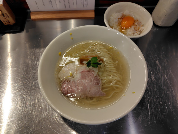 「蜆と地鶏の塩らぁ麺980円（限定）」@麺しかのの写真