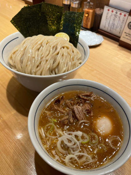 「濃厚豚崩つけ麺+海苔+大盛」@つじ田 東陽町店の写真