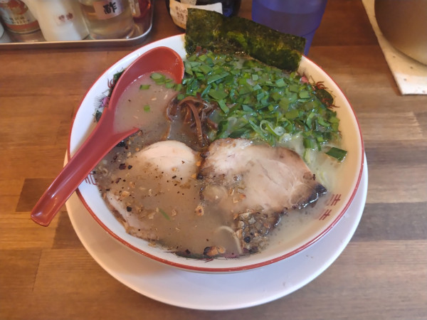 「ニラそば¥1150-」@濃厚豚骨 くまめん 神田店の写真