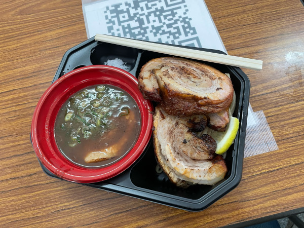 「ひら井:つけ蕎麦1100+バラチャーシュー×2@800」@東京ラーメンフェスタ2024の写真