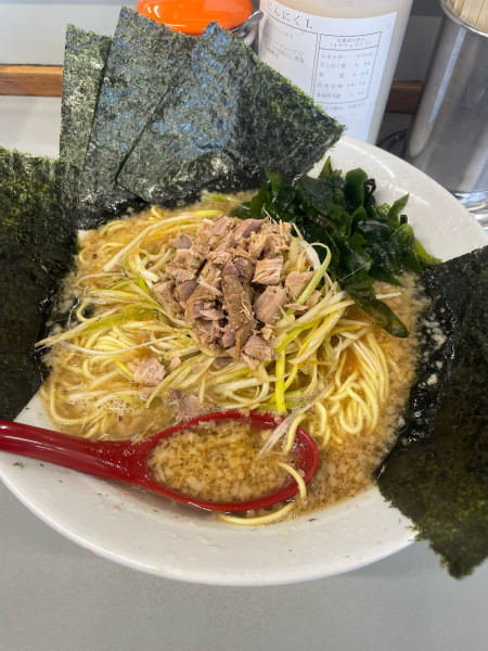 「ネギ味噌ラーメン中＋のり」@ラーメンショップ 122号騎西店の写真
