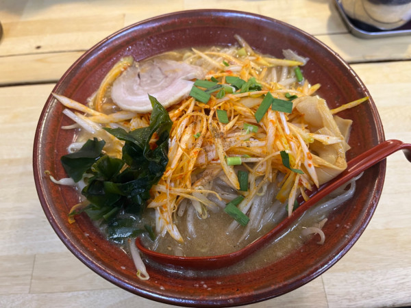 「ネギみそ（辛味）＋麺の大盛」@ラーメン ガキ大将 小名浜店の写真