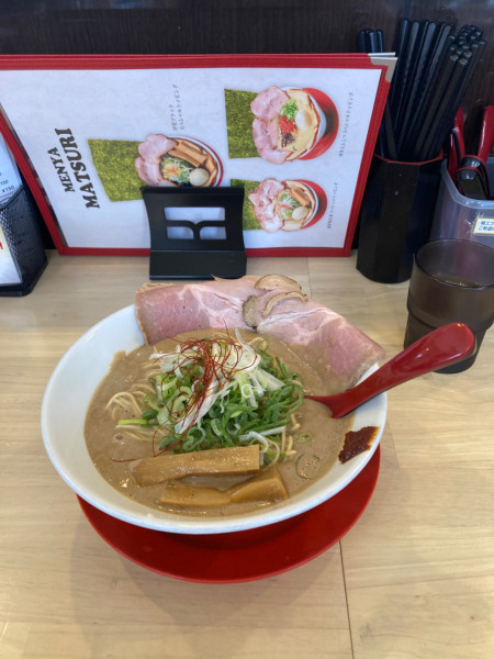 「濃厚鶏白湯ラーメン880円 チャーハンセット200円」@麺屋 まつりの写真