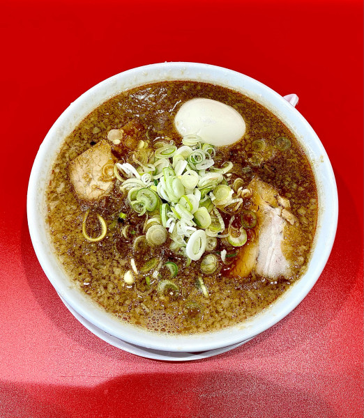 「背脂中華そば【並】+味玉+ライス」@ラーメン長瀬の写真