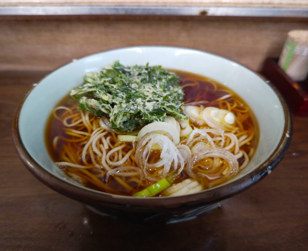 「春菊天そば」@船堀そば 文殊の写真