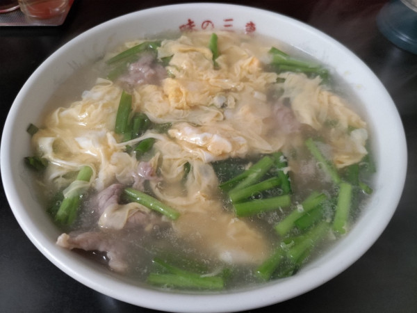 「ニラ玉そば（塩）」@味の三恵の写真