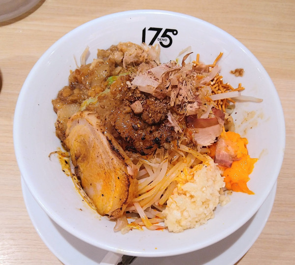 「まぜそば(辛1痺1)」@175°DENO担担麺 TOKYOの写真