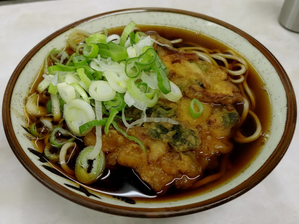 「かき揚げそば（470円）」@立喰そば吾妻屋の写真