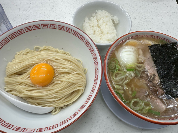 「特製つけ中華+サービスライス(半分)」@マルショーラーメン ヨドバシAkiba店の写真