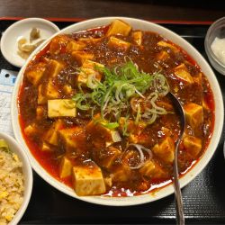 麻婆豆腐あんかけ焼きそば大盛(ランチメニュー)