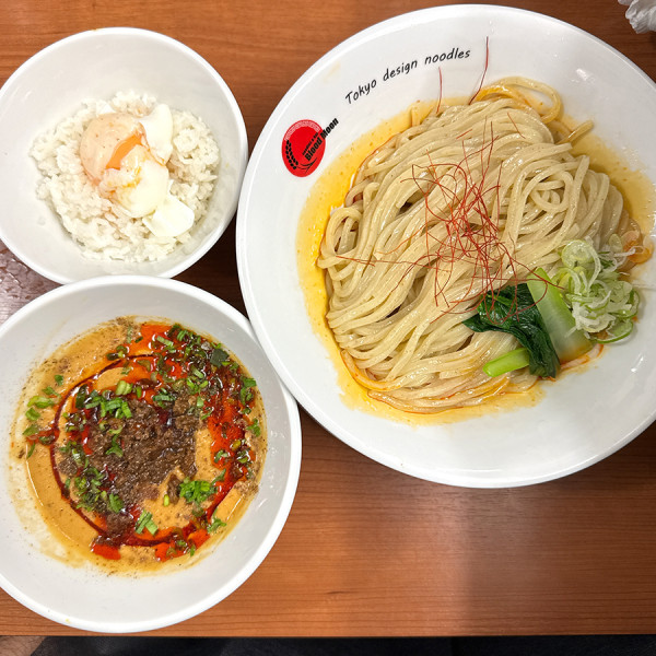 「担々つけ麺（中盛）＋ランチセット（温玉飯）」@Blood Moonの写真