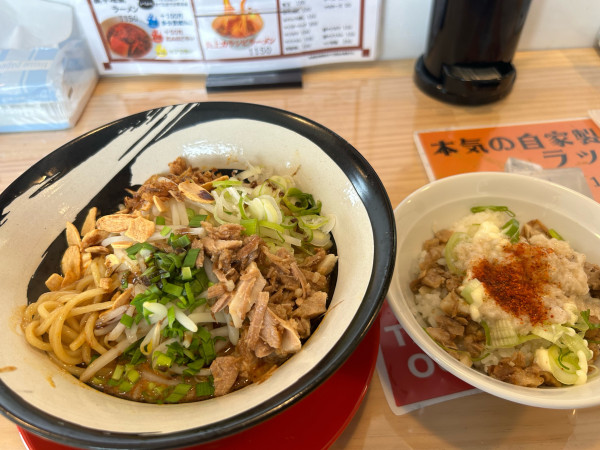 「カラシビまぜそば1050円、デブ丼390円」@麺Laboタイガー＆ドラゴン 土浦店の写真