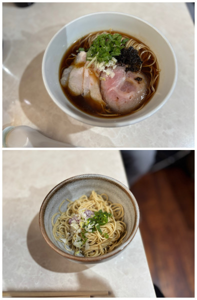 「支那そば黒+和え玉」@支那そば まるこうの写真