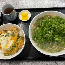 カツ丼セット+ラーメンネギ増量