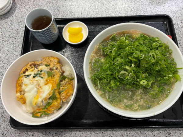 「カツ丼セット+ラーメンネギ増量」@ラーメン藤 三雲店の写真