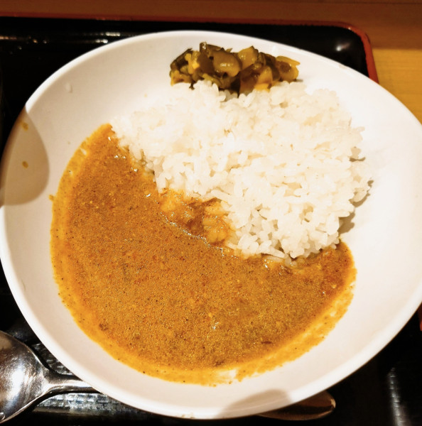 「半よもだカレー＋半たぬきそばセット」@よもだそば 御徒町店の写真