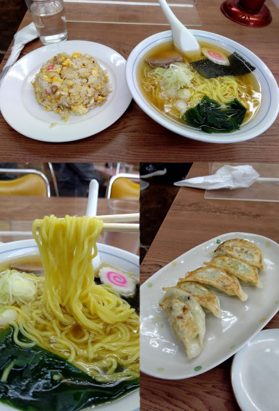 「『らーめん 半チャーハン+餃子(¥900+300)』」@軽食 中華 下総屋の写真