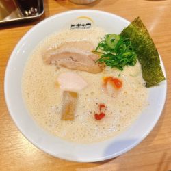 鶏白湯魚介濃縮らーめん半玉子増し