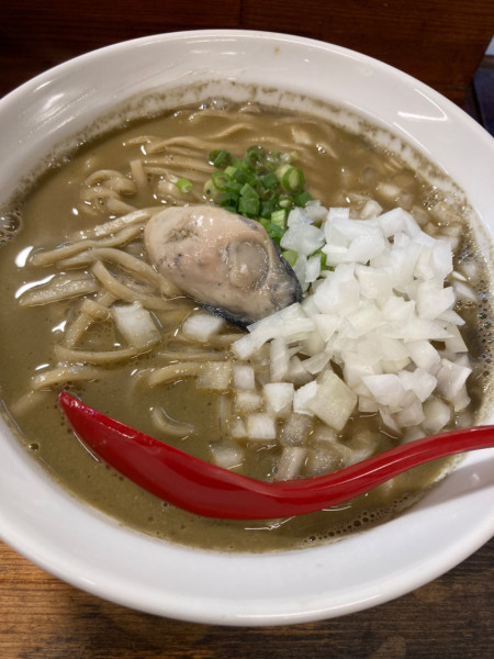 「牡蠣蕎麦¥1,200、玉葱¥200」@金麺と金蕎麦の写真