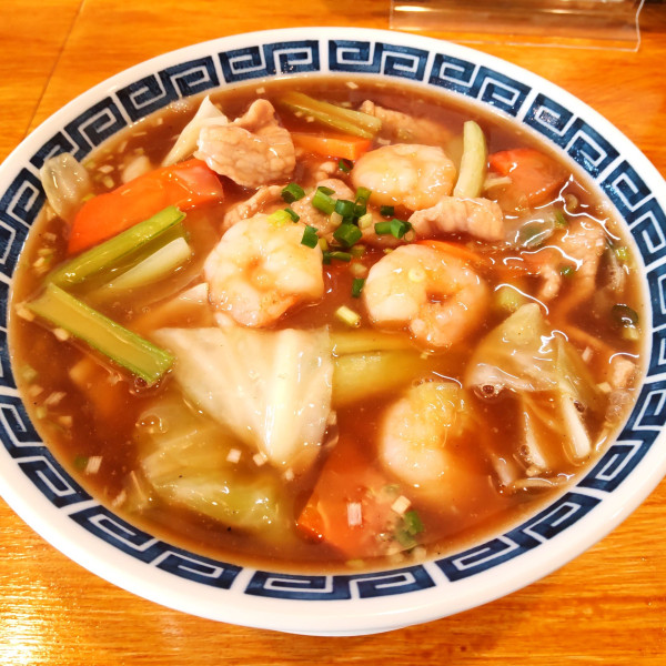 「広東麺（えび肉野菜）（￥850）」@広東食堂の写真