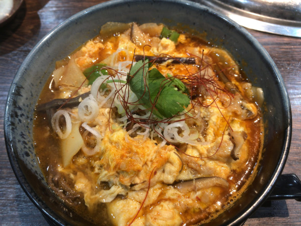 「辛口ラーメン（ハーフ）」@焼肉スエヒロ館 扇店の写真
