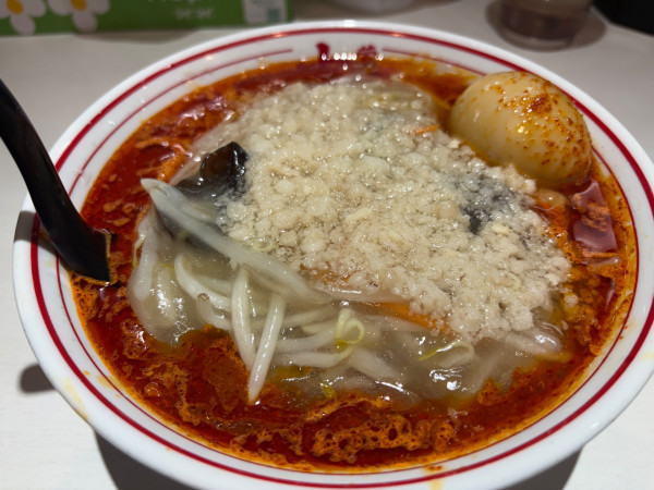 「北極あんかけ　背脂、北極味玉」@蒙古タンメン 中本 立川店の写真