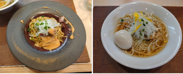 「天草大王蕎麦(淡麗)塩¥1010+あん肝ソースの替玉¥360」@論露に不二の写真