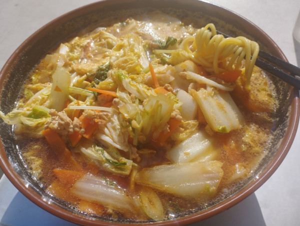 「野菜味噌ラーメン(520)＋麺2倍(80)」@星川製麺 彩の写真