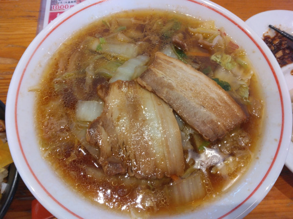 「ランチ餃子セット1000円(ラーメン、餃子、ライス)」@奈良天理ラーメン 天風 豊川店の写真