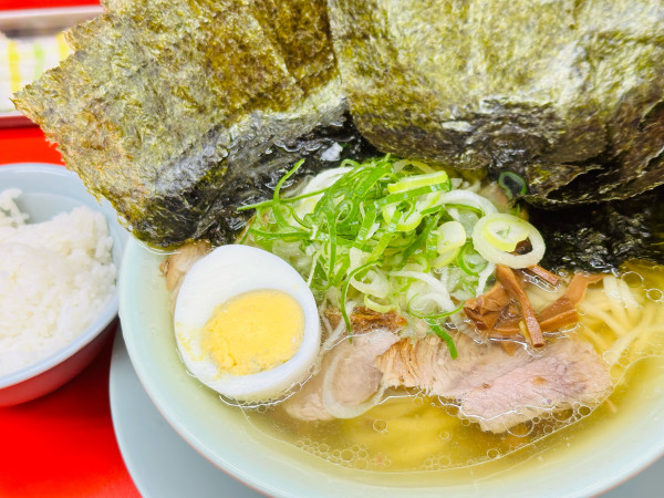 「上中華そば 塩 1,000円 海苔 100円」@邦ちゃんラーメン 両国店の写真